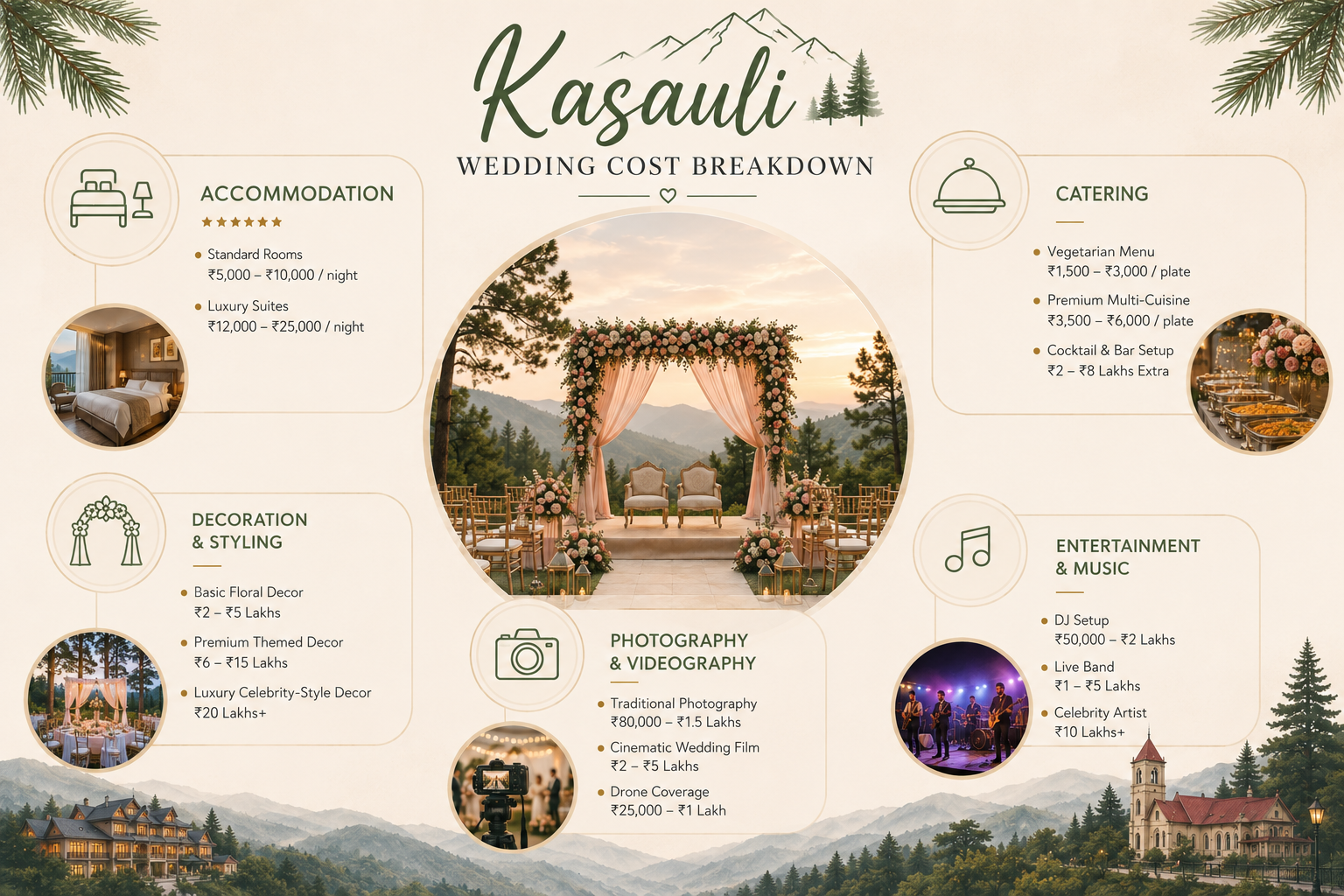 Detailed Kasauli Wedding Cost Breakdown