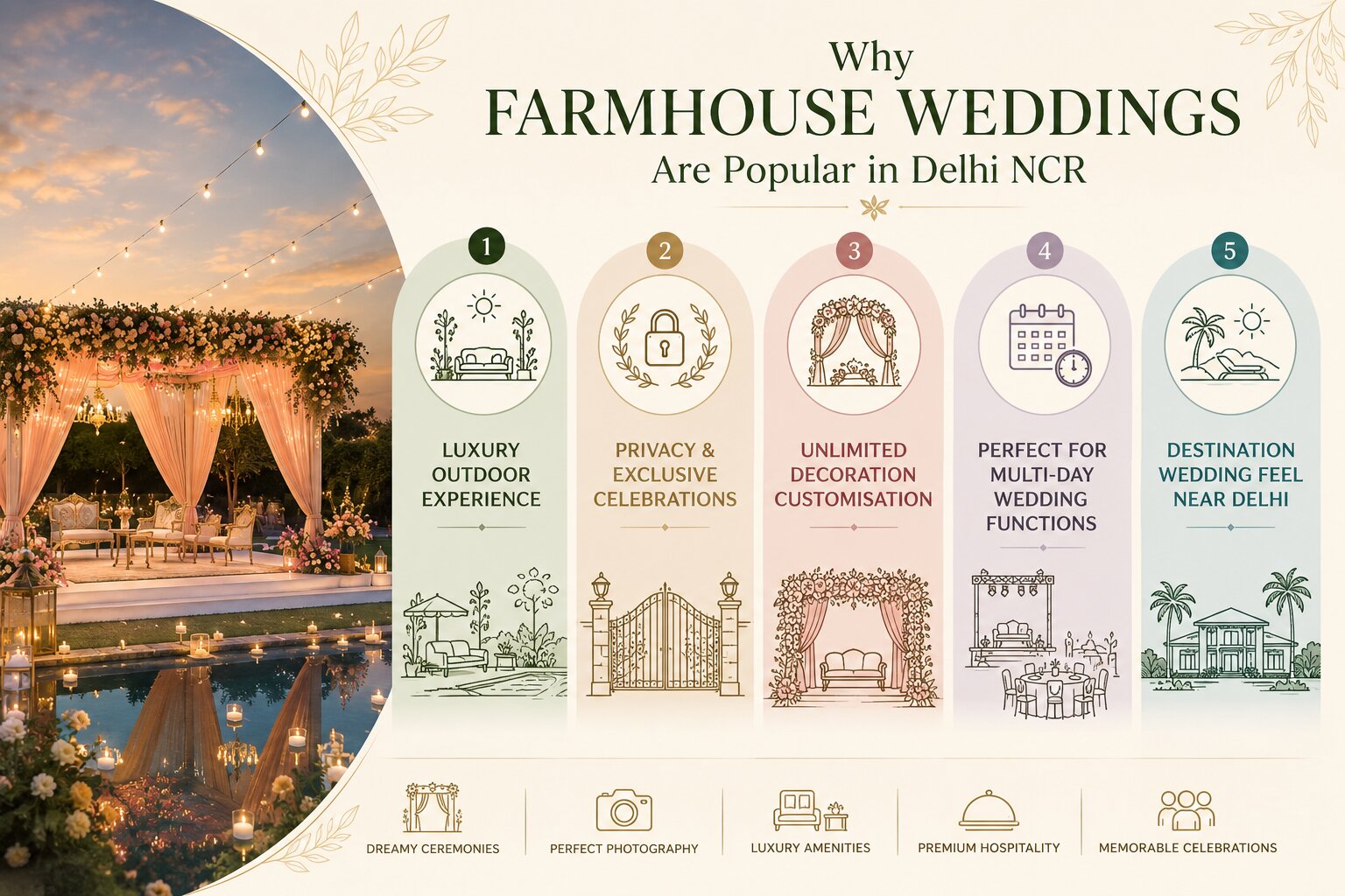 Why Farmhouse Weddings are Popular in Delhi NCR
