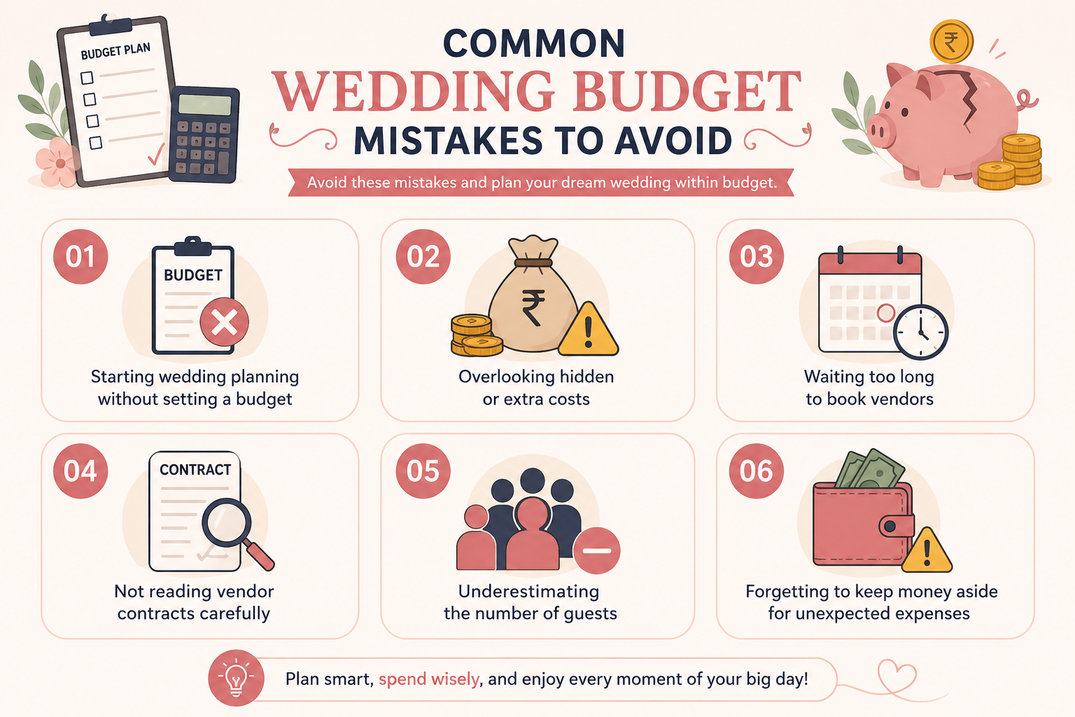 Common Wedding Budget Mistakes to Avoid