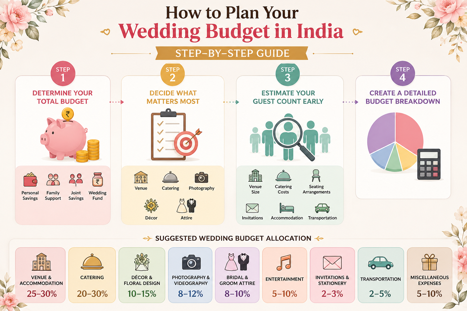 How to Plan Your Wedding Budget in India – A Step-by-Step Guide