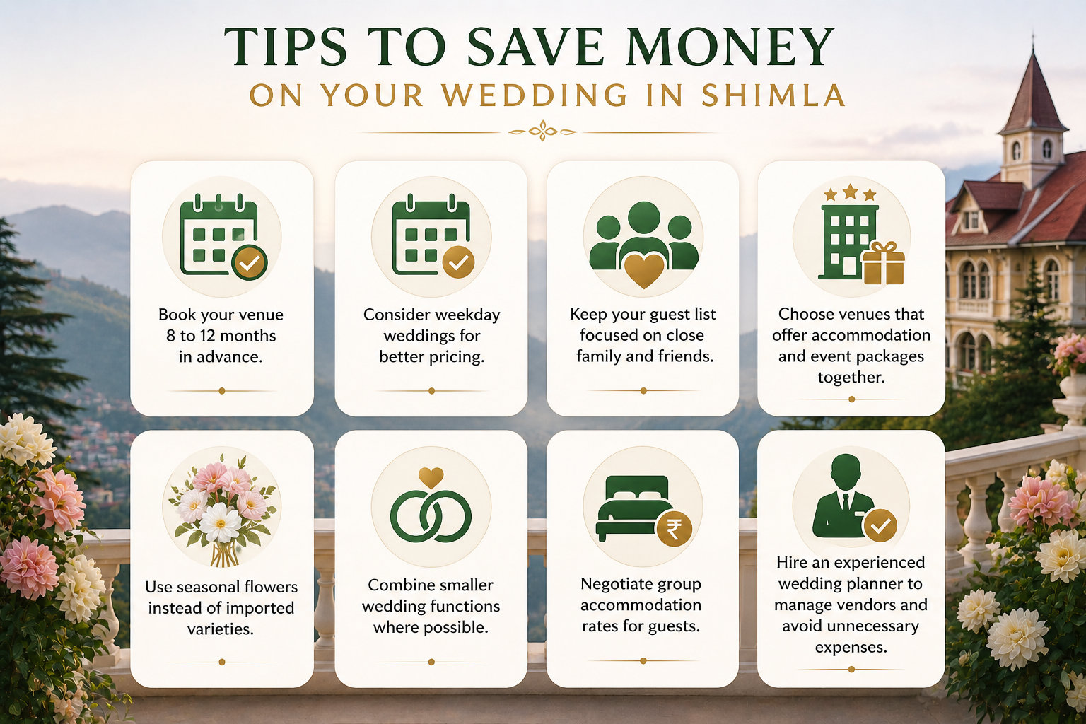 Tips to Save Money on Your Wedding in Shimla