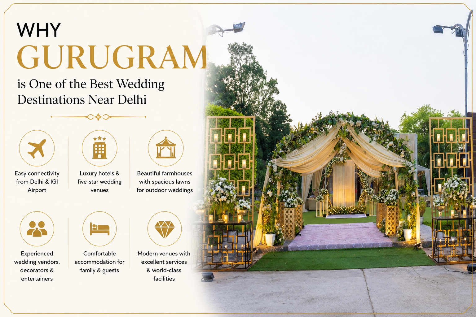 Why Gurugram is One of the Best Wedding Destinations Near Delhi
